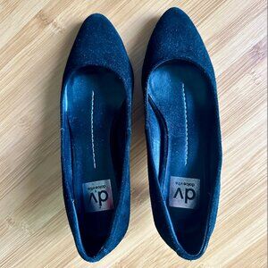 Dolce Vita Black Suede Kitten Heels Size 7.5M